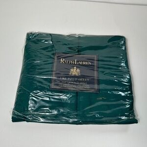 NEW Ralph Lauren Polo Green Twin Flat Sheet 250 Thread 100% Cotton